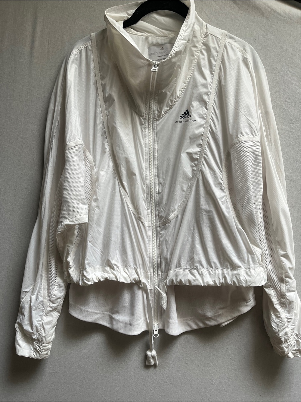 Adidas by Stella McCartney Barricade White Windbreaker Track Jacket Size US 8
